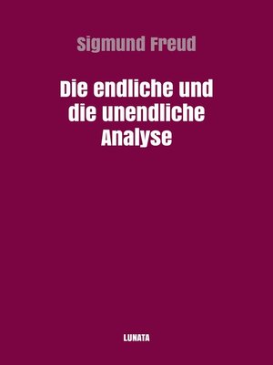 cover image of Die endliche und die unendliche Analyse